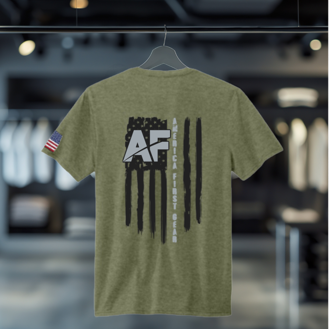 Shirts - Tri-Tee - “AF” America First & “BTB” Be The Buffalo (Back Logo)