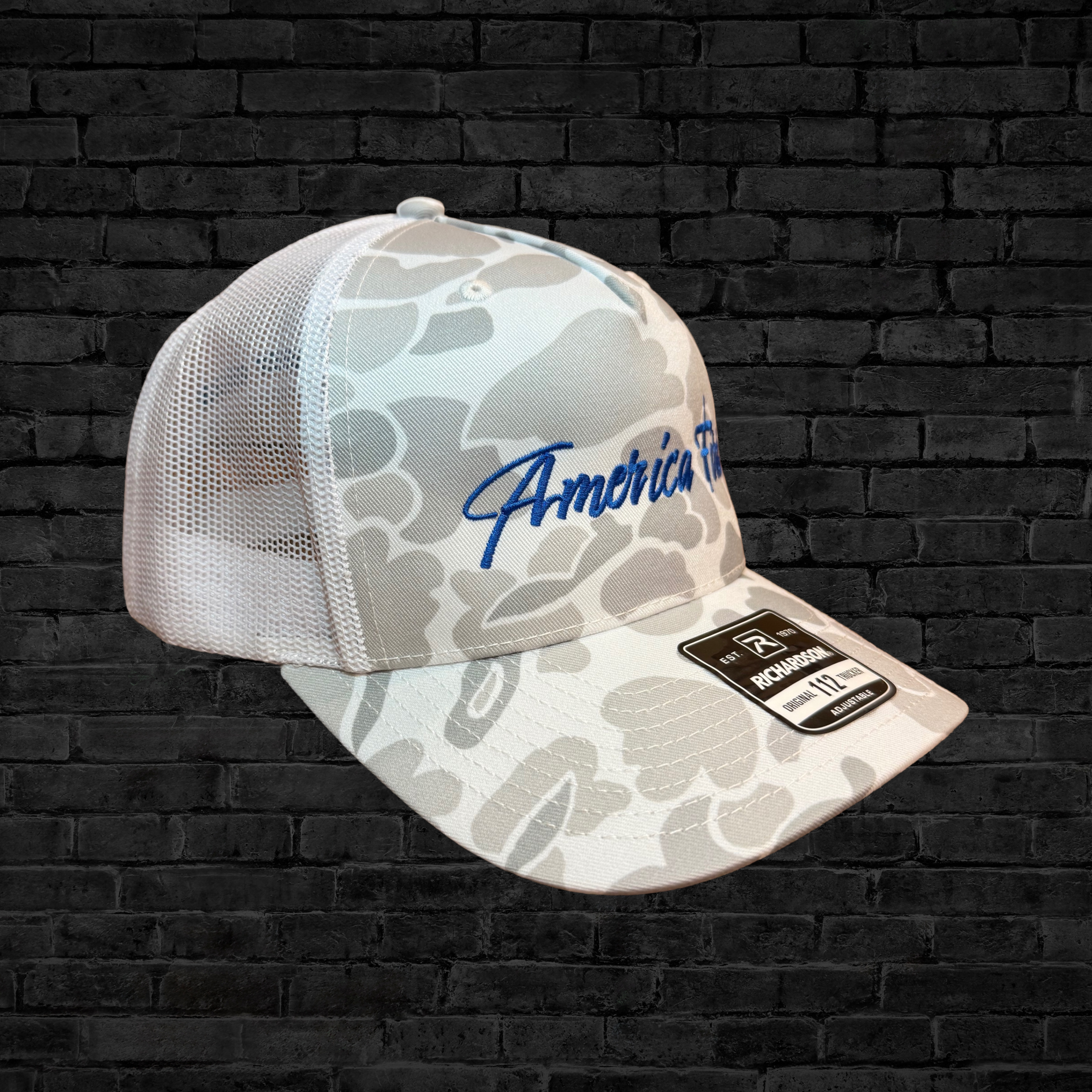 AMERICA FIRST™ | Camo Trucker Hat | Snapback