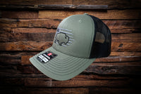 Silver & Black-Mesh-SnapBack hat with embroidered AFG logo
