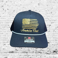 AMERICA FIRST™ | Rope Trucker Hat | Snapback