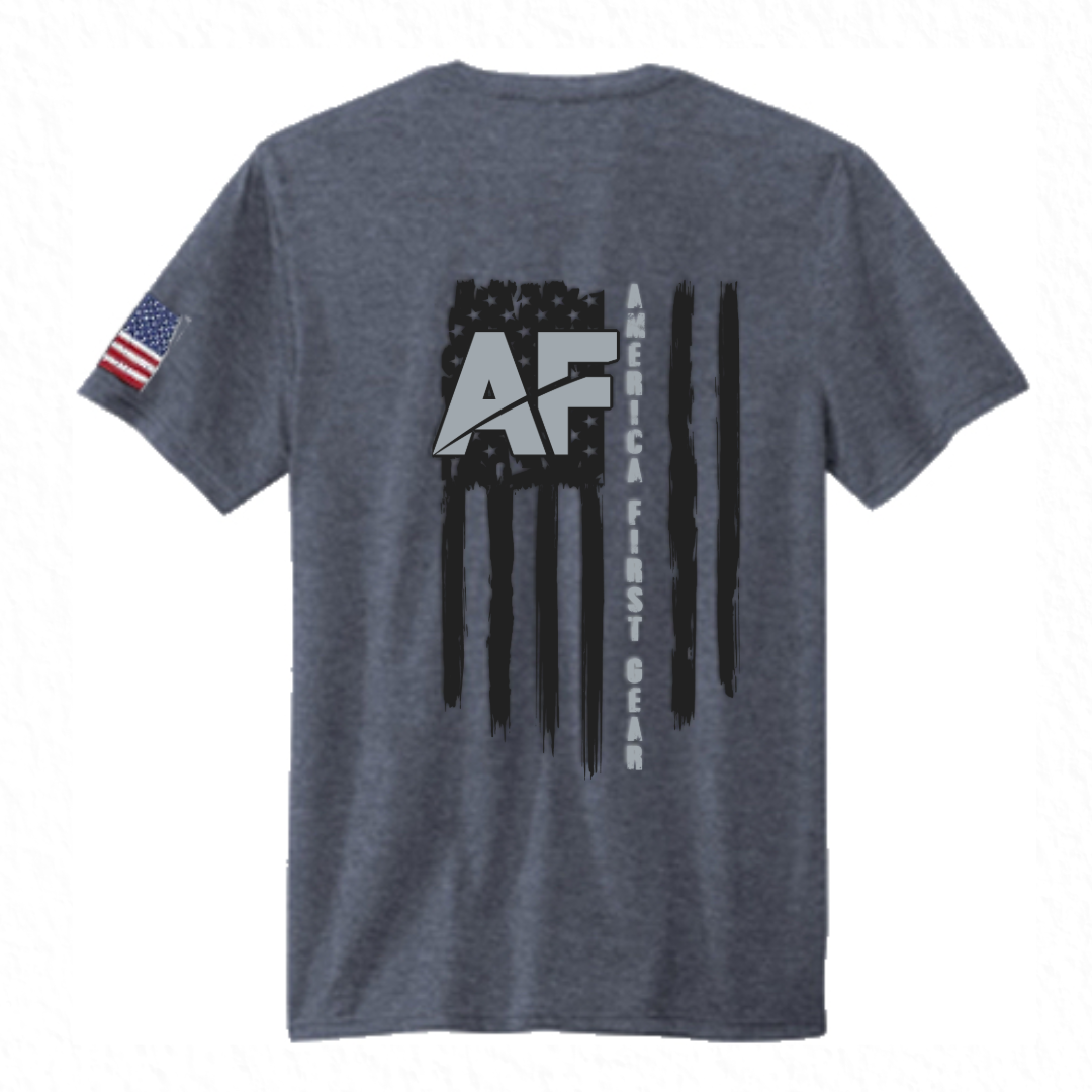 Heather Blue / “AF” - America First (Back) / Medium