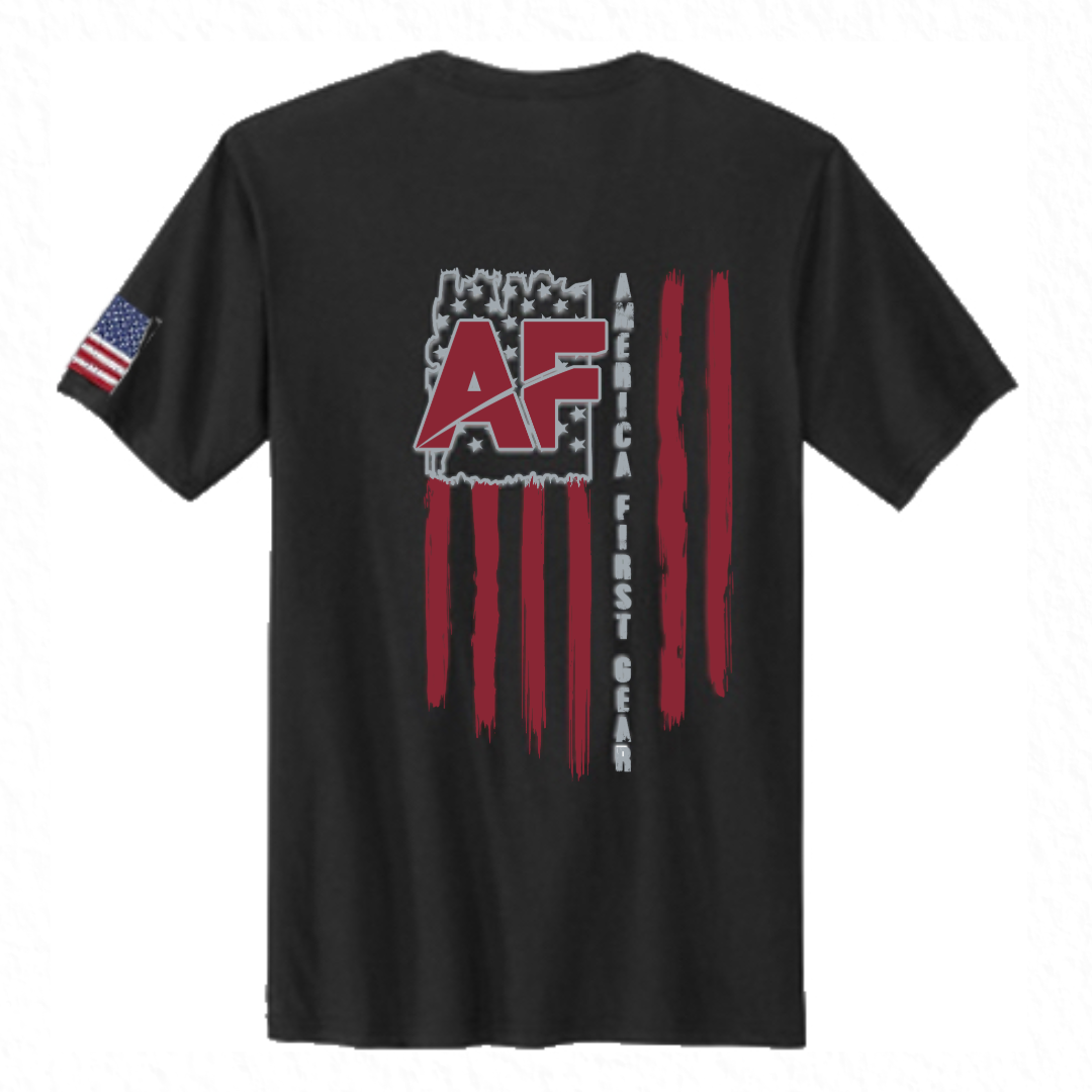 Unisex Tee (100% Cotton) ““AF” America First / “BTB” Be The Buffalo (Back Logo)