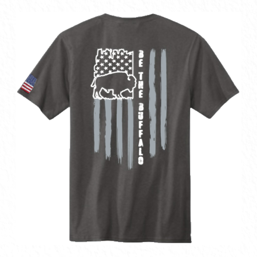Gray Steel / “BTB” - Be The Buffalo (Back) / Large