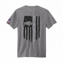 Unisex Gray Tri-Blend Tee - Buffalo & Flag on Back
