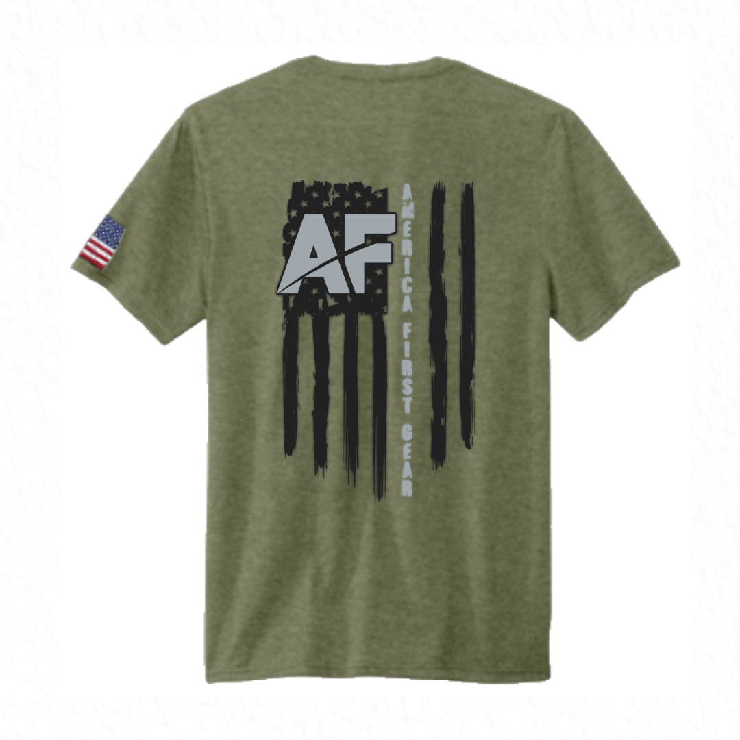 Unisex Tri-Blend Tee – “AF” America First / “BTB” Be The Buffalo (Back Logo)