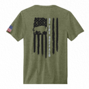 Unisex M.Green Tri-Blend Tee - Buffalo & Flag on Back