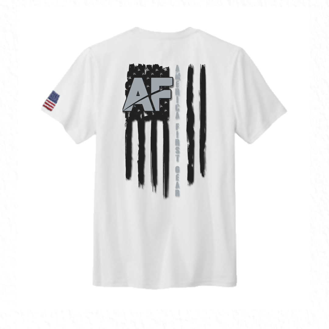 White / ”AF” - America First (Back) / M