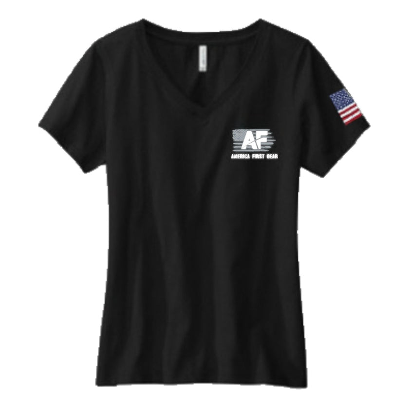 AFG Women’s V-Neck “BE THE BUFFALO” Tee (100% Cotton)