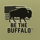 Be The Buffalo logo with buffalo silhouette and American flag